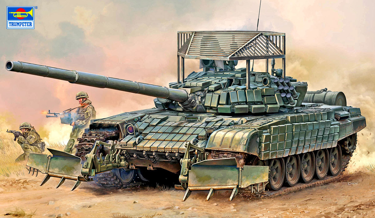 1/35 ロシア連邦軍 T-72B1主力戦車 w/KTM-6＆グレーティングアーマー