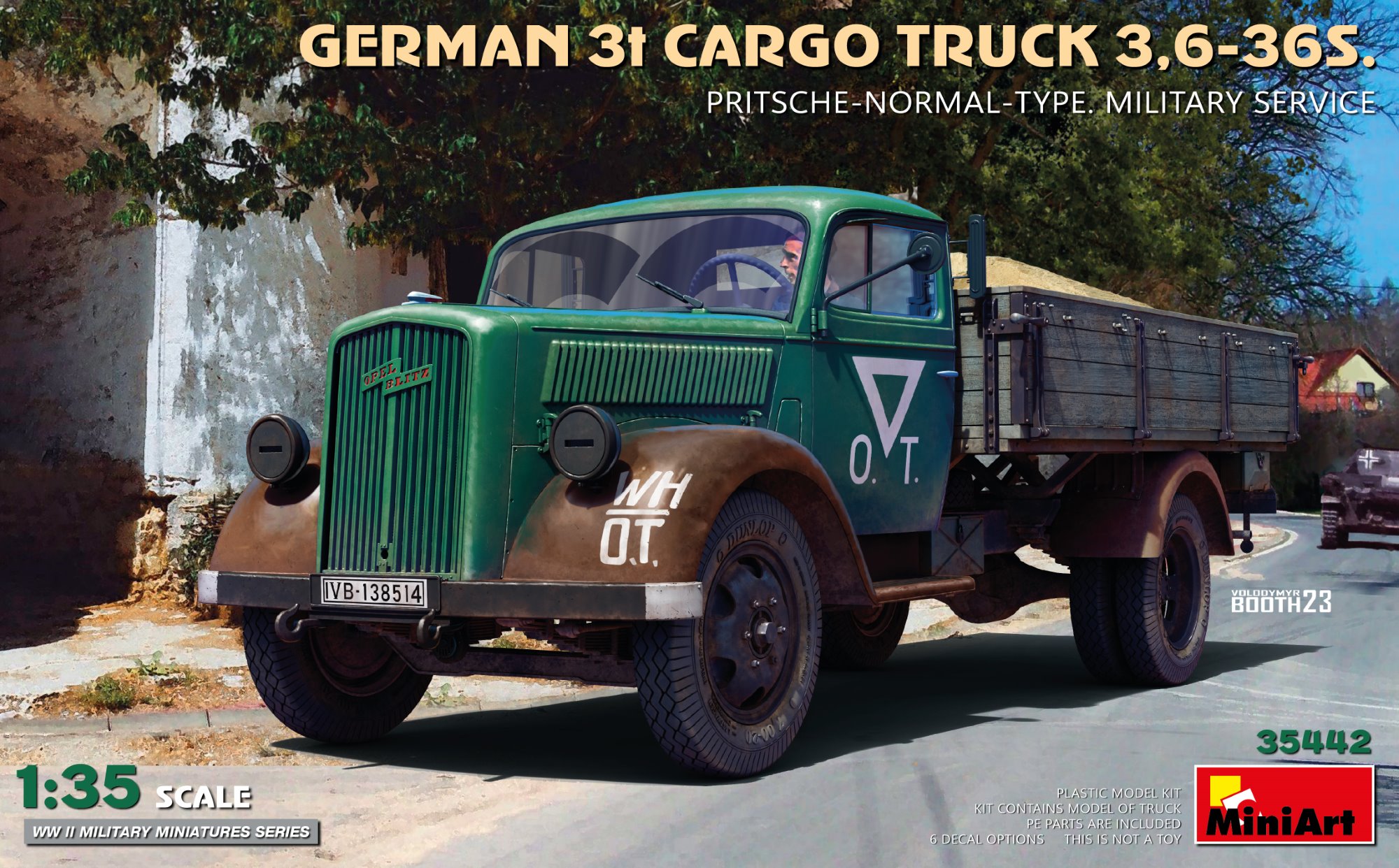 予約する　　1/35 ドイツ製3tカーゴトラック3.6-36S 通常荷台タイプ 軍用