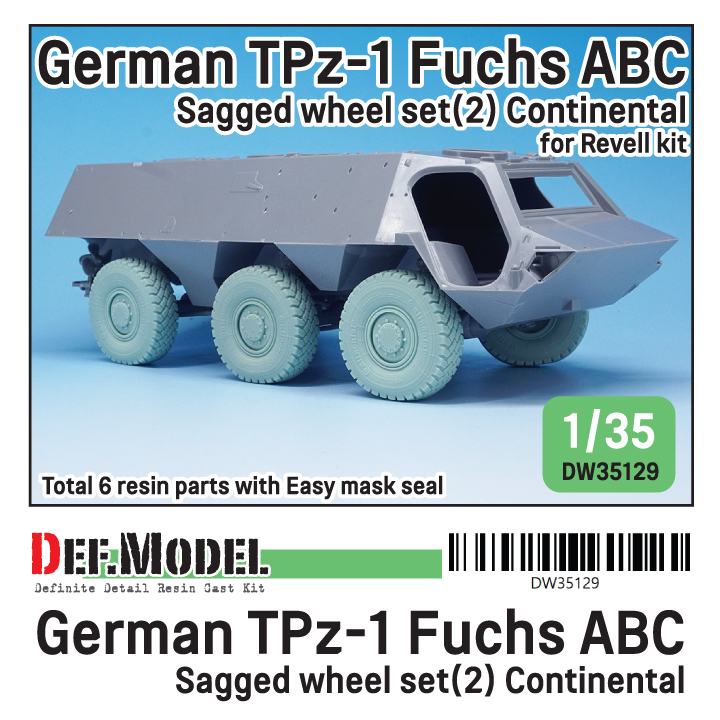 1/35 German TPz-1 Fuchs ABC Sagged wheel set (2)( for Revell)