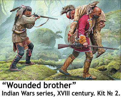 1/35 インディアン戦争・兄弟の負傷・米先住民兵士3体・18世紀No.2 - ウインドウを閉じる