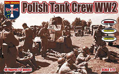 1/72 ポーランド戦車兵・WW２・12ﾎﾟｰｽﾞ48体