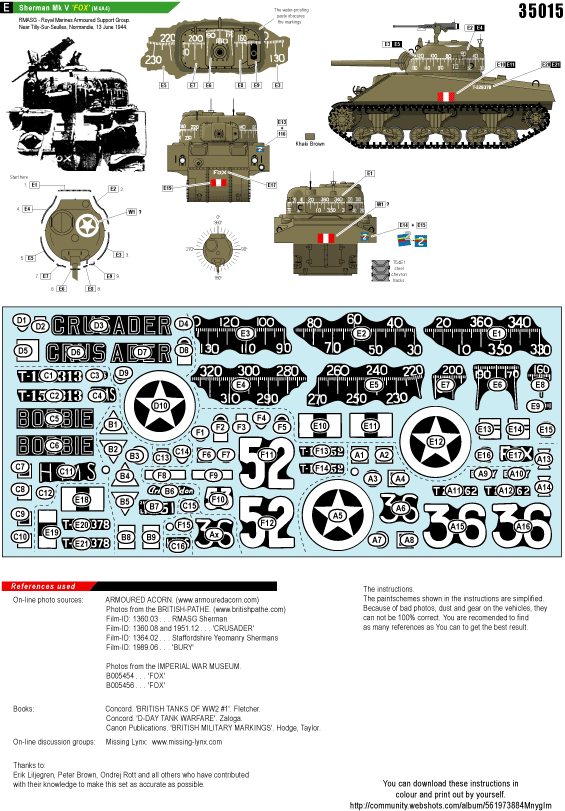 1/35 英軍シャーマンデカールセット #4