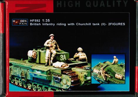 1/35 チャーチル戦車に跨乗する英軍歩兵セット(2)