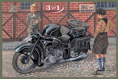 1/35 独・BMW R12サイドカー民間型
