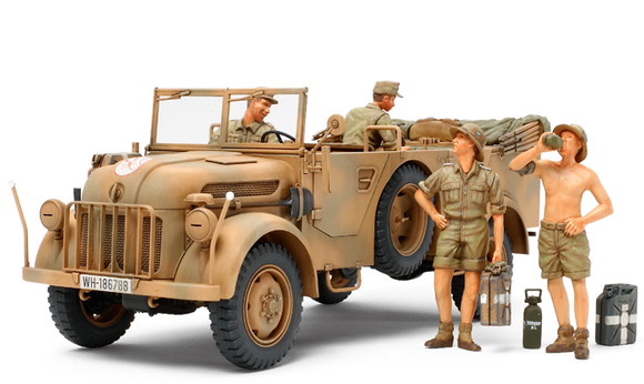 1/35 ドイツ大型軍用自動車シュタイヤー1500A/01・アフリカ軍団休息セット