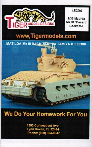 1/35 マチルダMk.III "デザート"コンバージョンセット(タミヤ用)