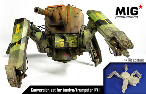 1/35 KV-2X 重歩行戦車 コンバージョンキット/タミヤ・トランペッター KV II用 （HEAVY WALK）
