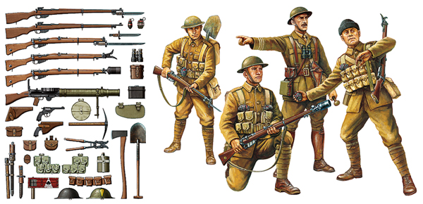 1/35 ミリタリーコレクション WWI イギリス歩兵・小火器セット