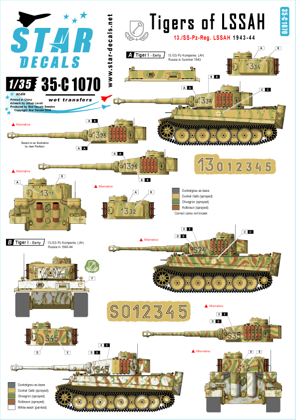 1/35 ティーガーⅠ初期型　中央ロシア戦線LSSAH 1944