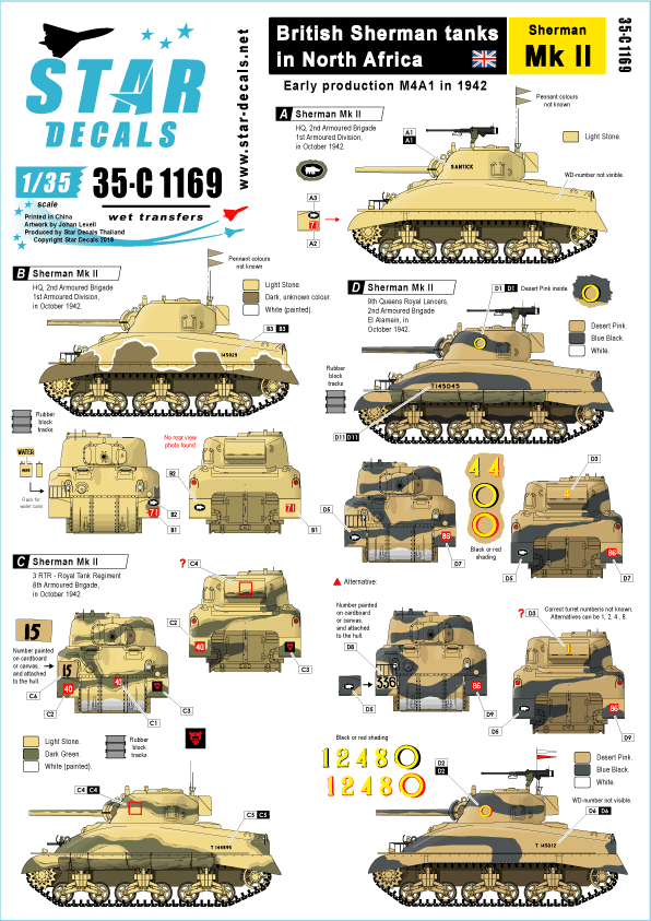 1/35 北アフリカにおける英国陸軍のシャーマン　シャーマンMk II（1942年）編