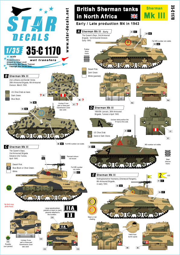 1/35 北アフリカにおける英国陸軍のシャーマン　シャーマンMkIII（1943年）編 - ウインドウを閉じる