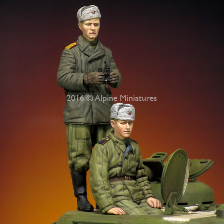 1/35 WWII露 戦車兵(防寒コート/テログレイカ)(2体セット)