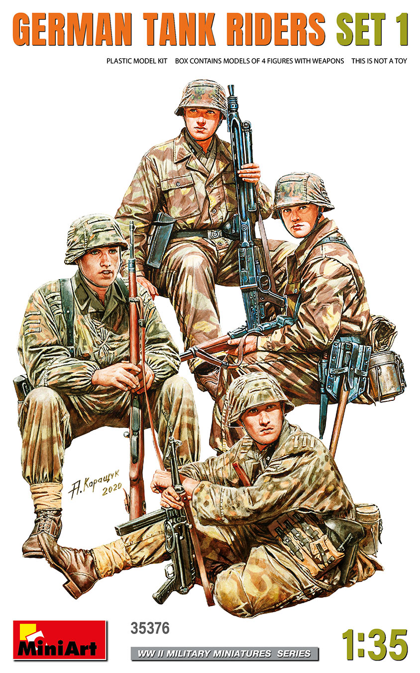 1/35 ドイツ戦車乗組員セット1　フィギュア4体入