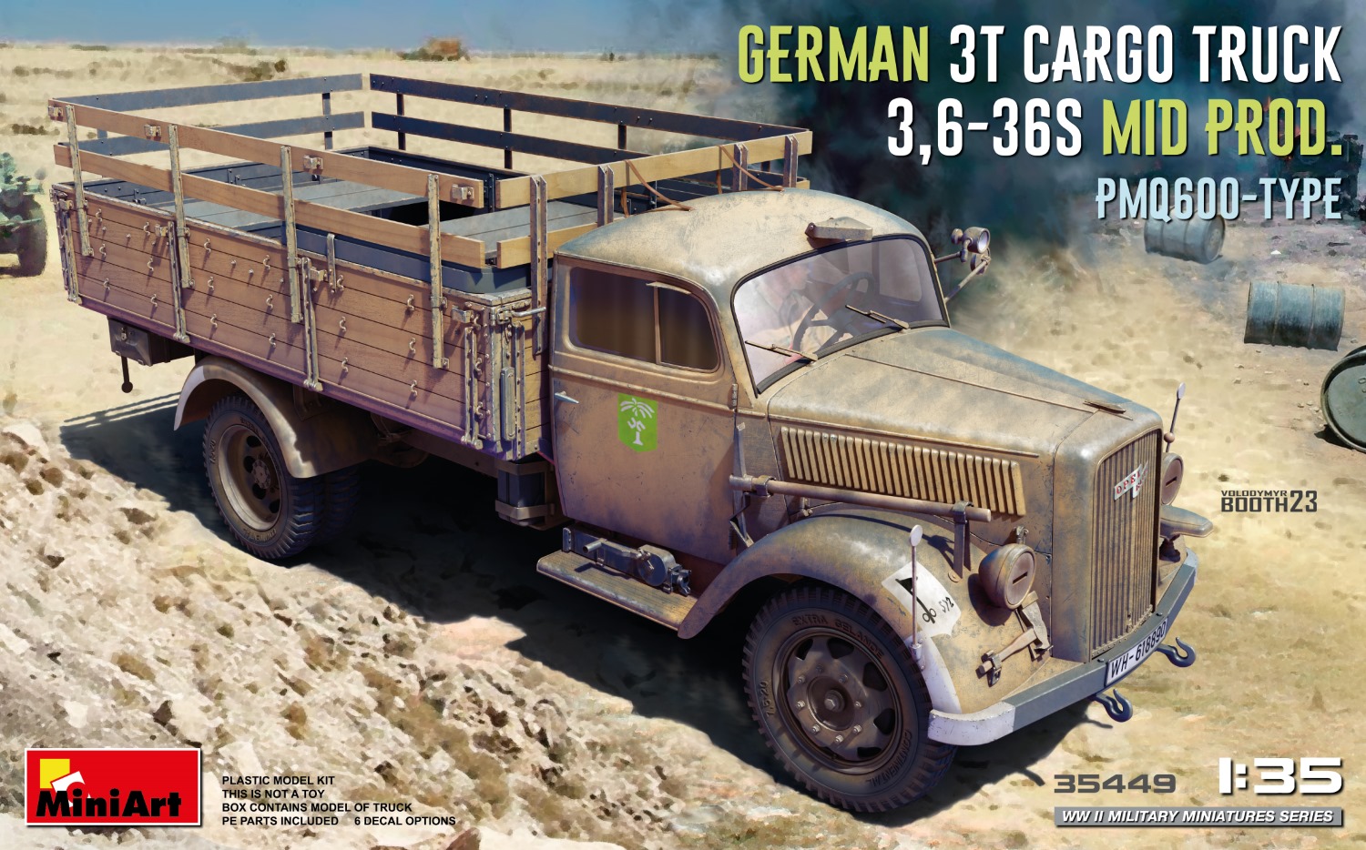 1/35 ドイツ製3tトラック 3,6-36S 中期型　PmQ600タイプ