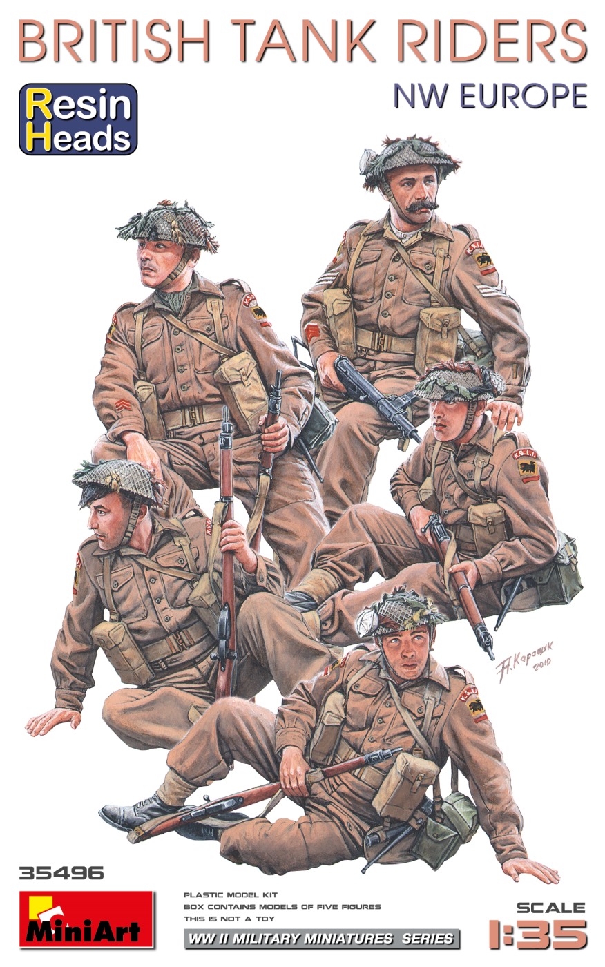 予約する　　1/35 イギリス戦車戦車跨乗兵 (西ヨーロッパ) 頭部レジン製