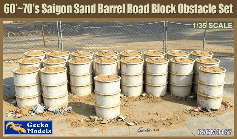 予約する　　1/35 サイゴン サンドバレル バリケードセット 60年代～70年代