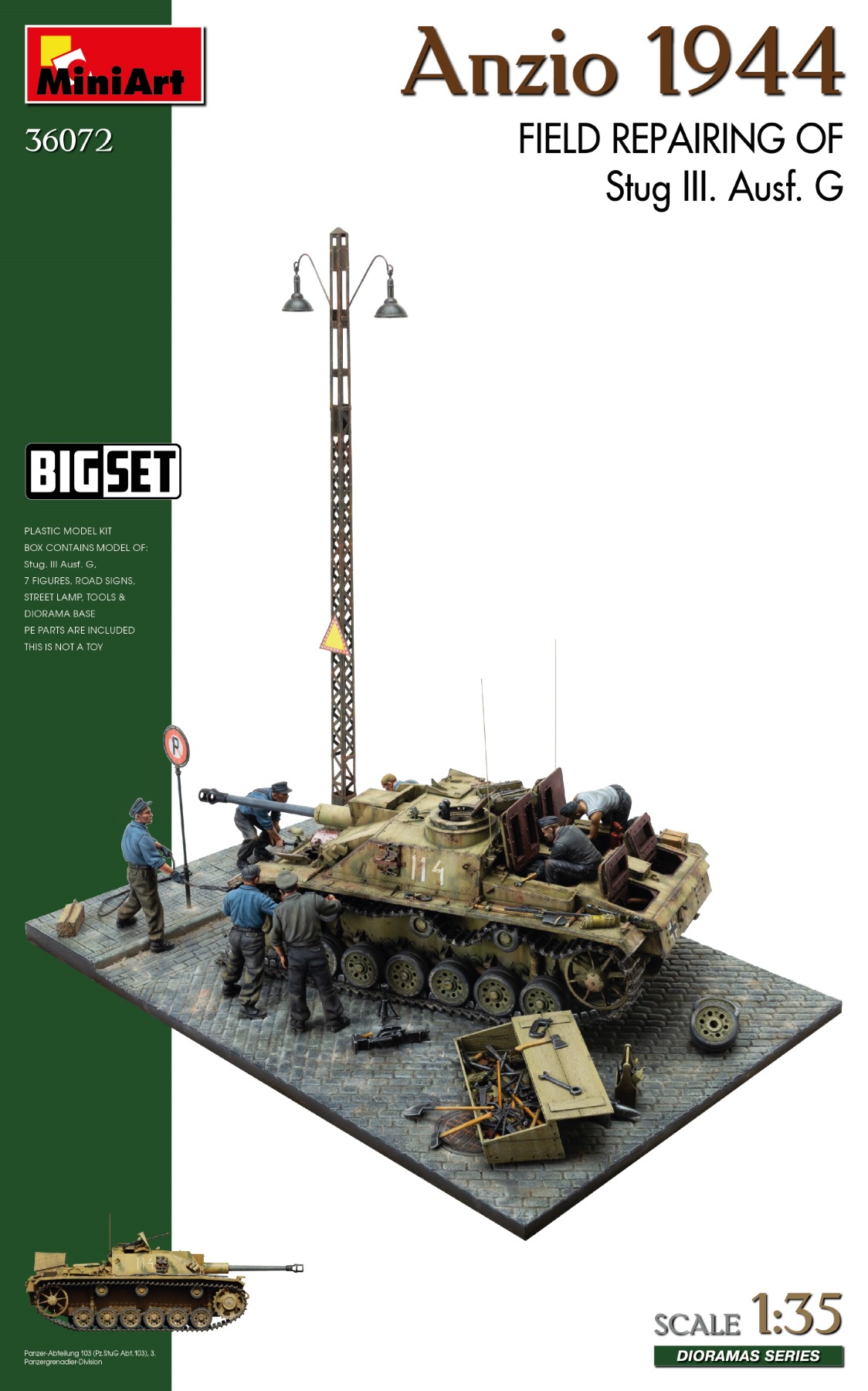 予約する　　1/35 アンツィオ1944 Ⅲ号突撃砲G型 現場補修 ビッグセット