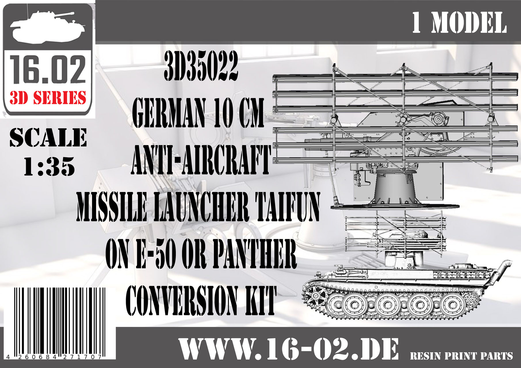 1/35 タイフン対空ロケットランチャー搭載型 E-50/パンター コンバージョンセット