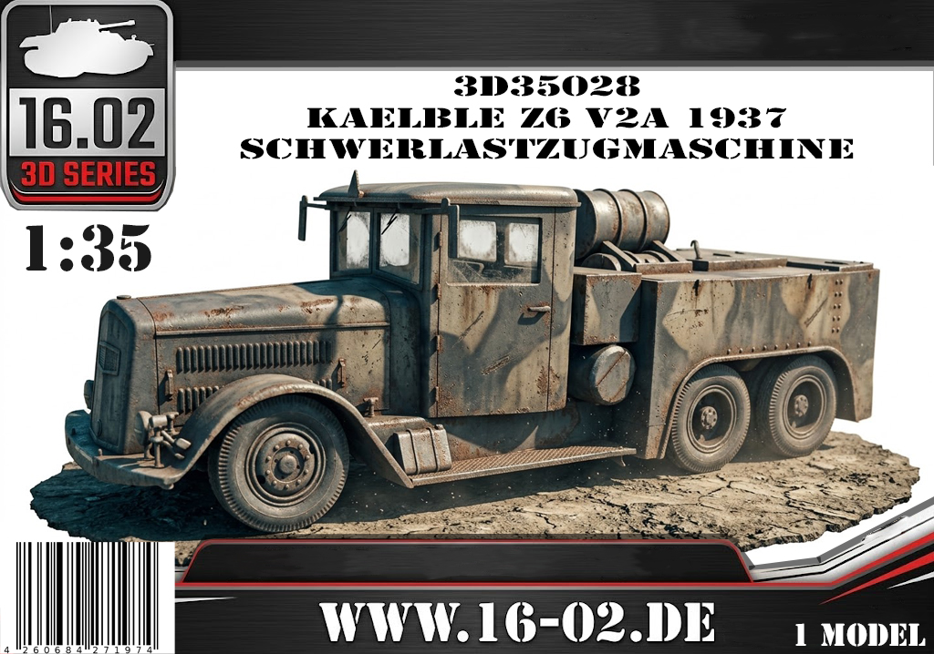 1/35 ドイツ ケールブレ Z6 V2A 重トレーラー牽引車