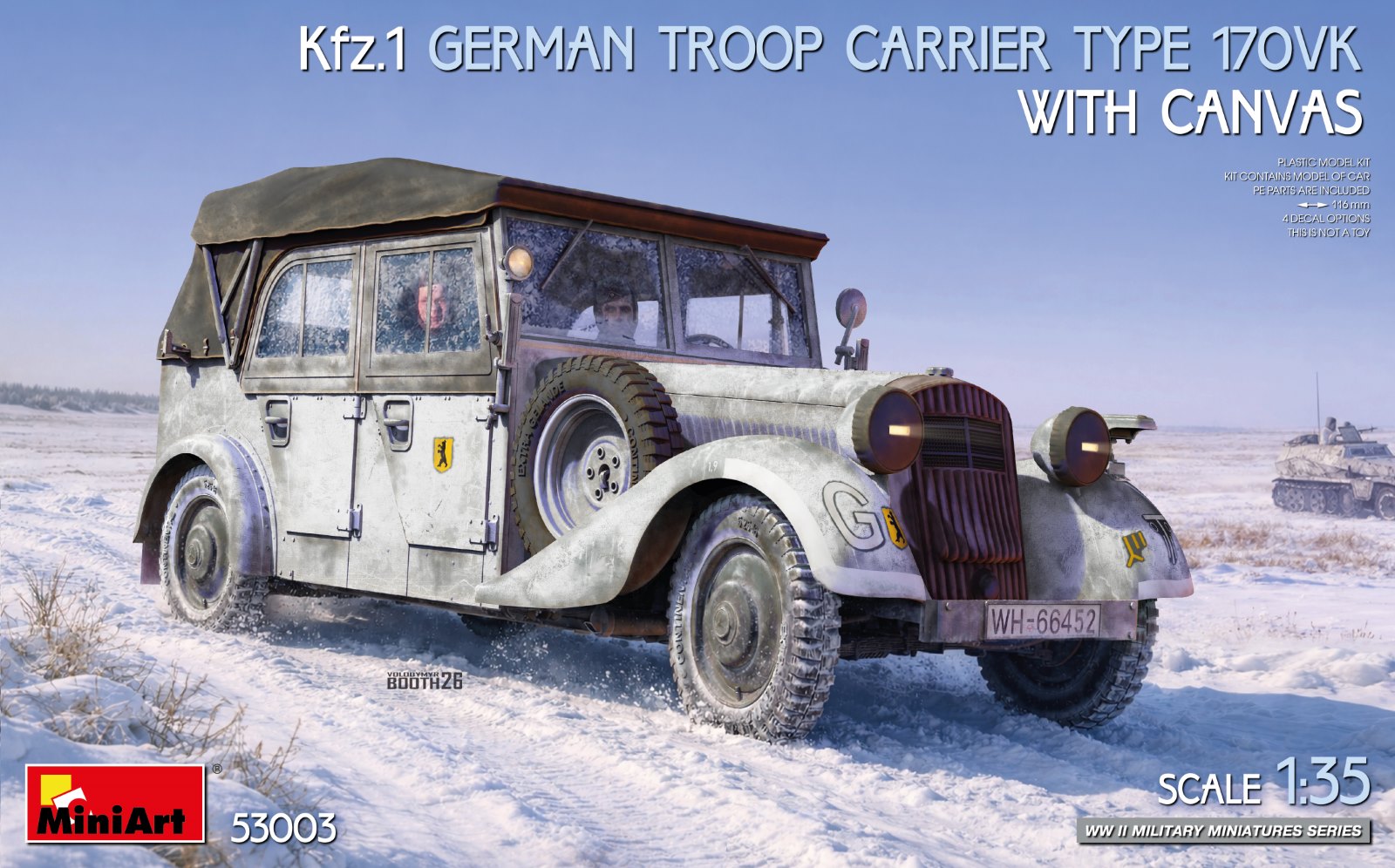 予約する　　1/35 Kfz.1 ドイツ軍兵員輸送車 タイプ170VK（帆布仕様）