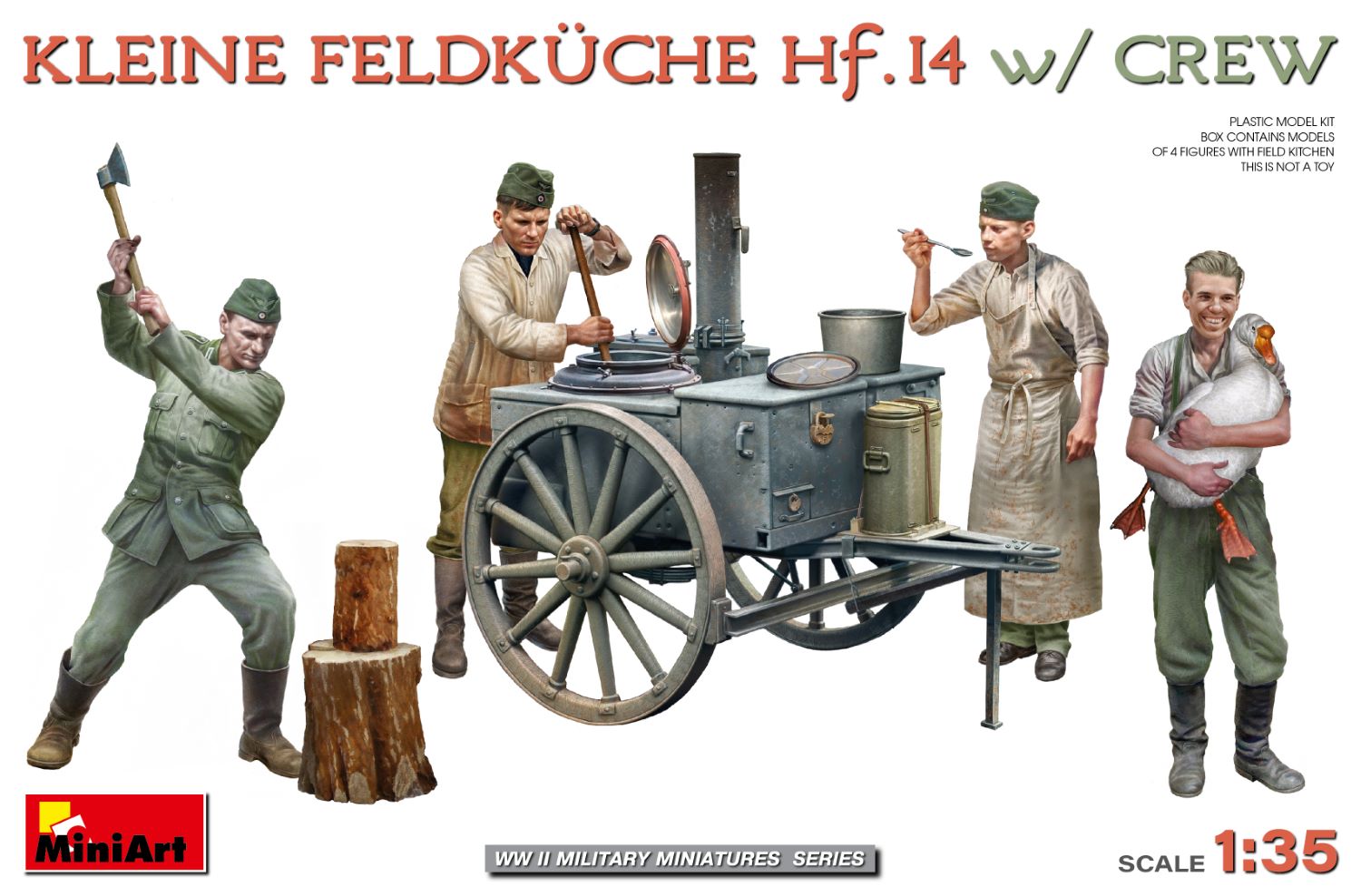 予約する　　1/35 小型野戦厨房 Hf.14 w/作業員フィギュア4体