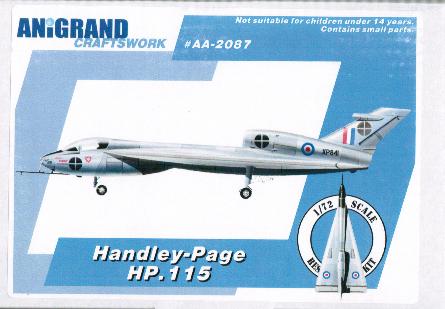 1/72 ハンドレー ペイジ Handley-Page HP.115 - ウインドウを閉じる