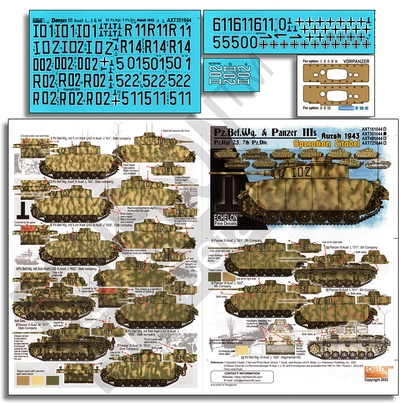 1/35 WWII ドイツ ツィタデレ作戦時の第7装甲師団III号指揮戦車&III号戦車J/L/M/N型