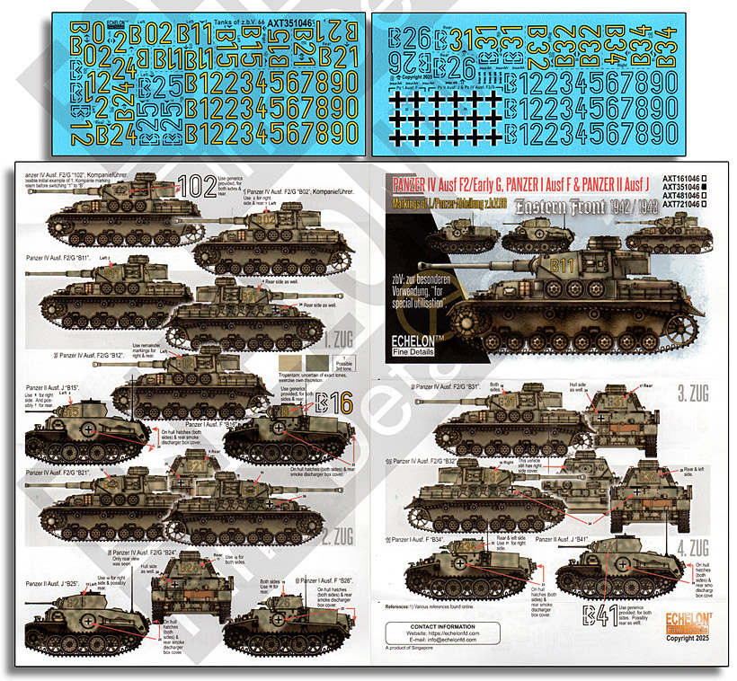 1/35 WWII ドイツ 第66特殊戦車大隊のI号戦車F型/II号戦車J型/IV号戦車F2-G型