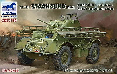 1/35 英T17E1スタッグハウンド Mk.I 後期型12フィート突撃橋搭載型 - ウインドウを閉じる