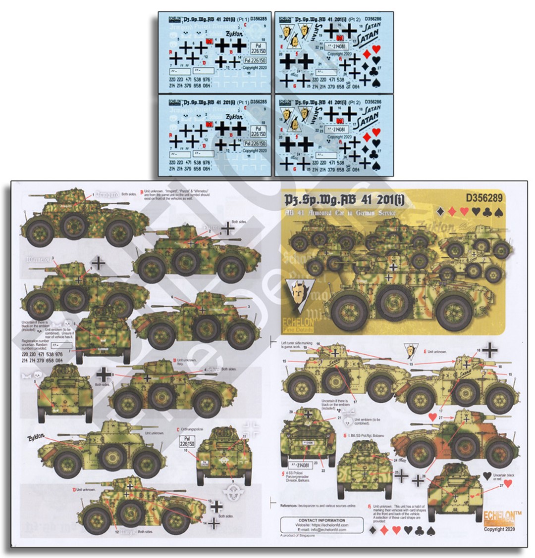 1/35 WWII 独 ドイツPz.Sp.Wg.AB41 201(i) Part1&2コンボセット(限定セット)