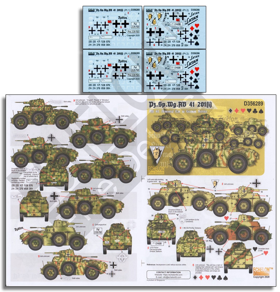 1/35 WWII 独 ドイツPz.Sp.Wg.AB41 201(i) Part1&2コンボセット(限定セット) - ウインドウを閉じる