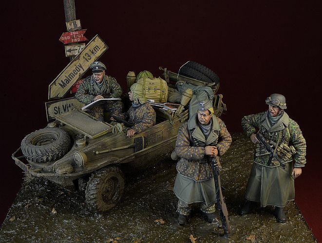 1/35 WWII 独 SSビッグセット アルデンヌ1944(フィギュア4体+装備品)
