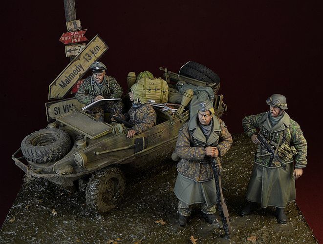 1/35 WWII 独 SSビッグセット アルデンヌ1944(フィギュア4体+装備品) - ウインドウを閉じる