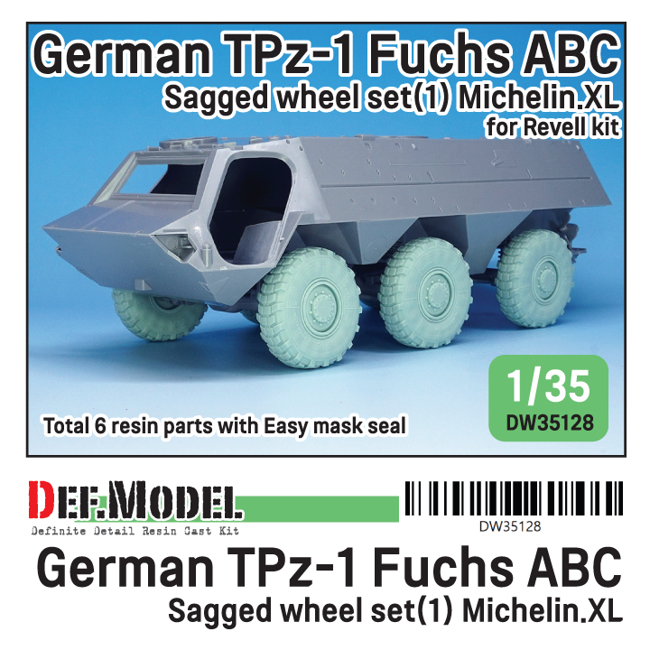 1/35 German TPz-1 Fuchs ABC Sagged wheel set (1)( for Revell)