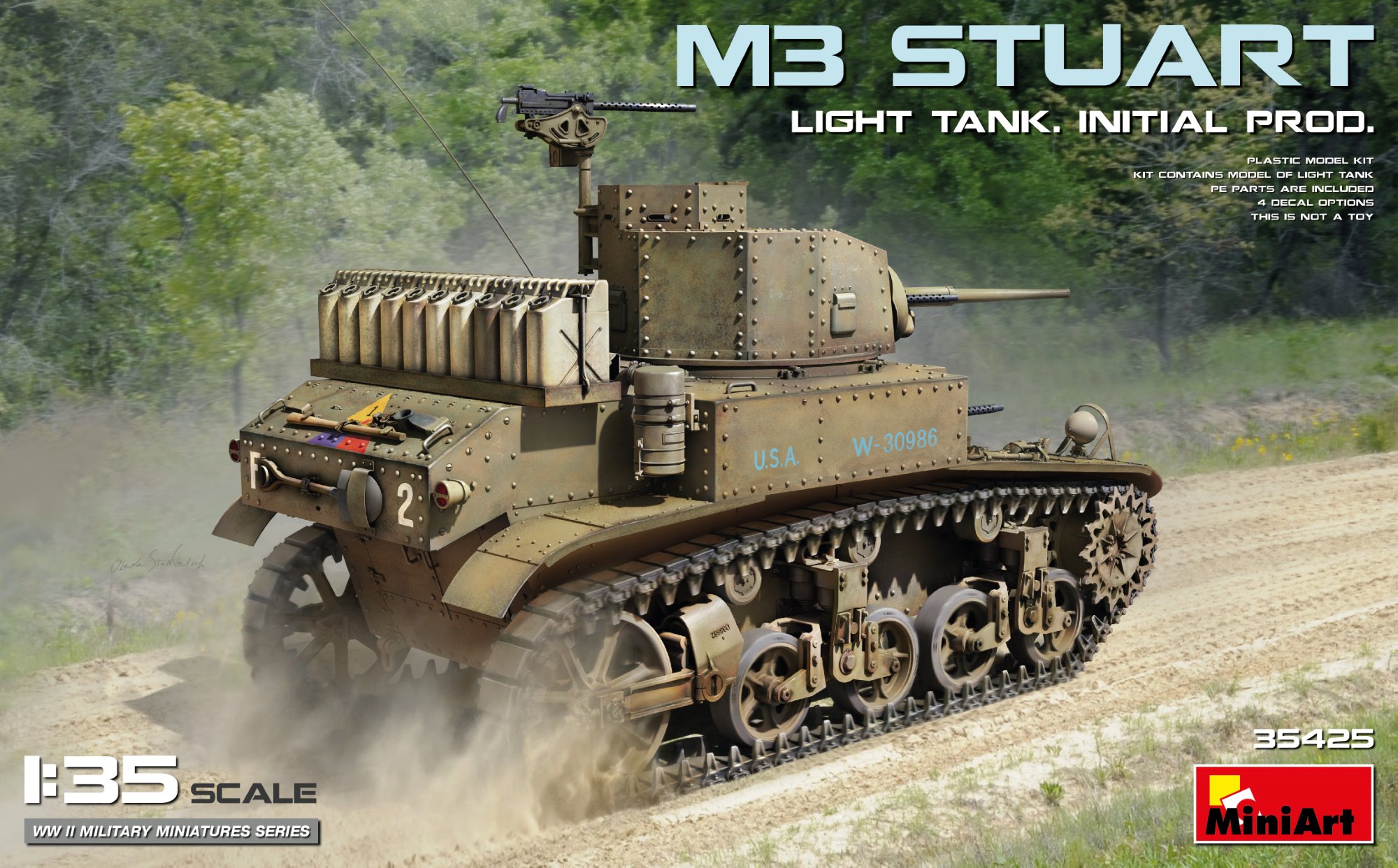 予約する　　1/35 M3 スチュアート軽戦車 初期生産型 - ウインドウを閉じる