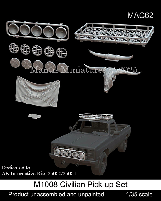 1/35 現用 アメリカ 民間ピックアップトラック装備品セット(AKインタラクティブ用)