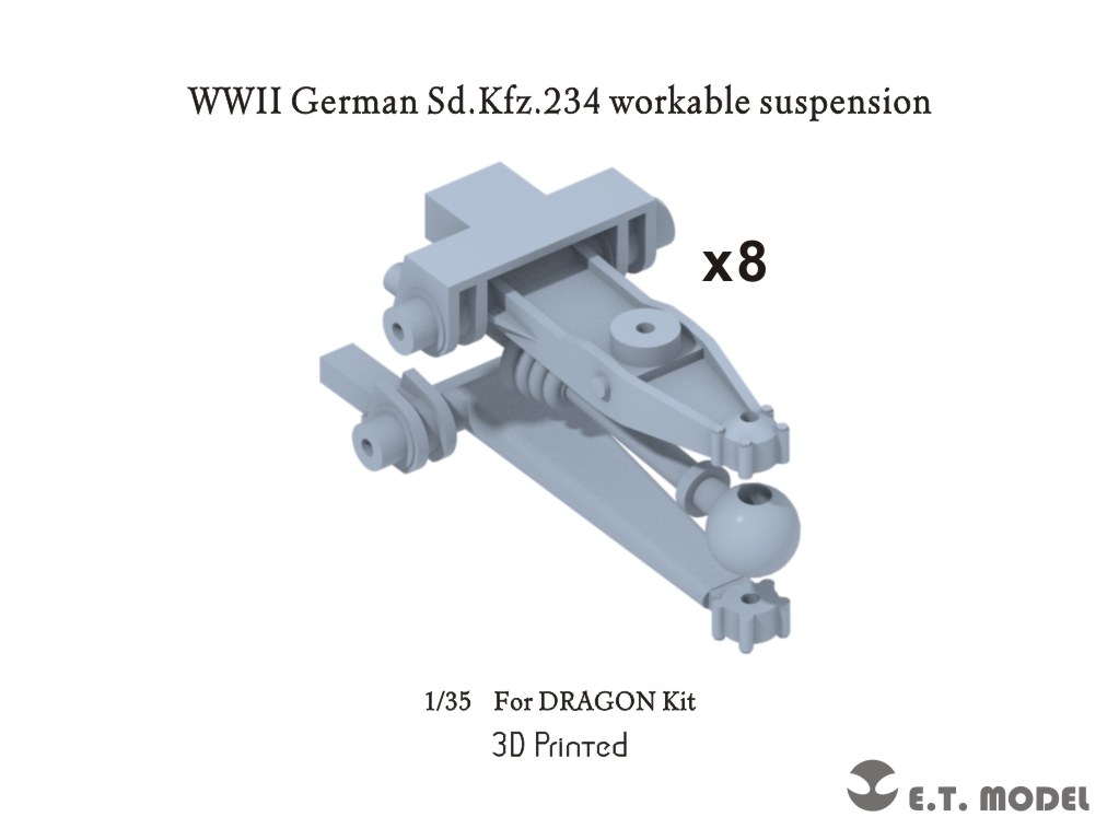 予約する　　1/35 WWⅡ ドイツSd.Kfz.234用可動式サスペンション(ドラゴン用)