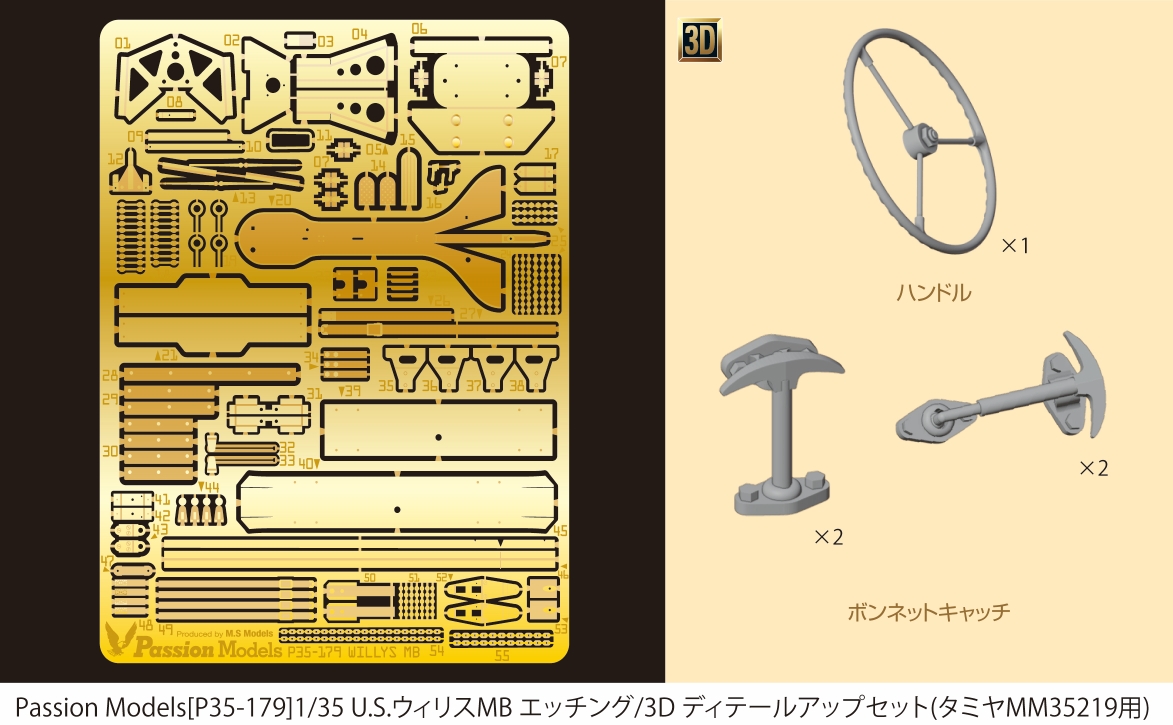 1/35 U.S.ウィリスMB エッチング/3D ディテールアップセット[対応キット:MM35219用]