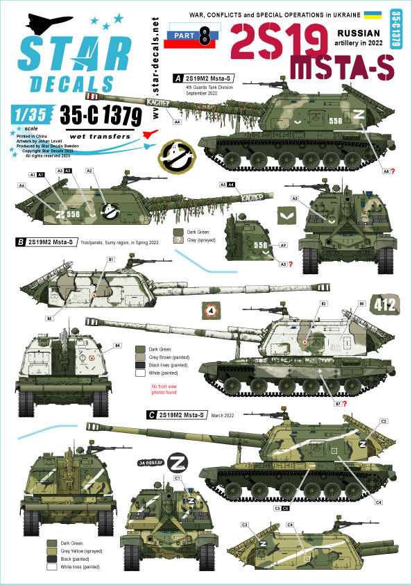 1/35 現用 ウクライナの戦争＃8 ロシア軍の2S19ムスタ-S自走榴弾砲(2022年)