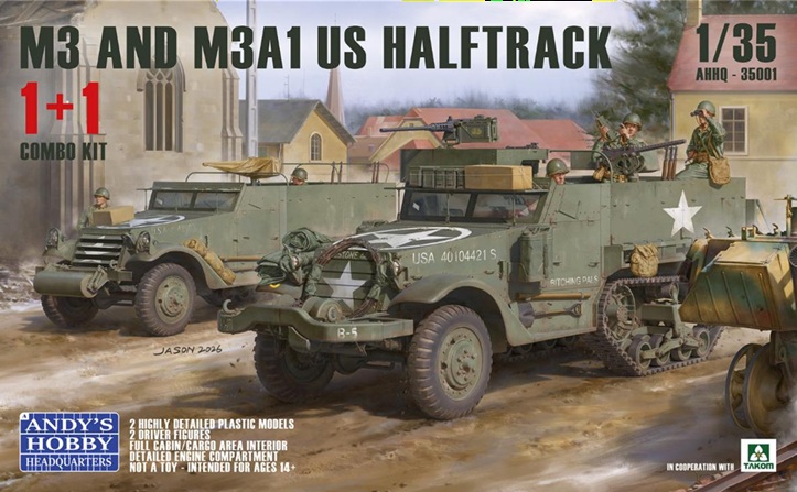 予約する　　1/35 米軍 M3 & M3A1 ハーフトラック 1 + 1 コンボキット