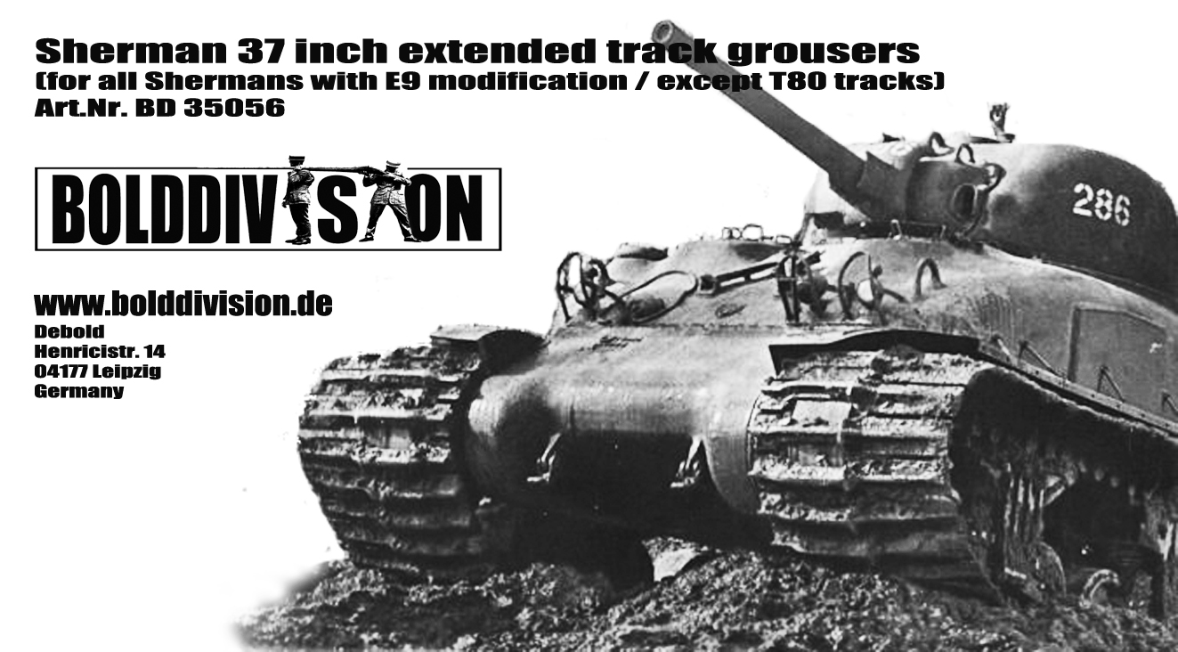 1/35 M4シャーマン戦車用 37 inch グローサー・VVSSサスペンション(E9タイプ)用 - ウインドウを閉じる