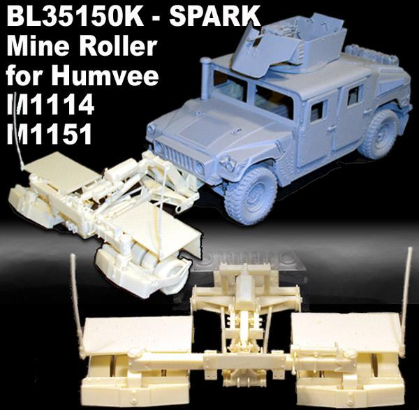 1/35 US HUMVEE M1114 - M1151用スパークマインローラーセット - ウインドウを閉じる