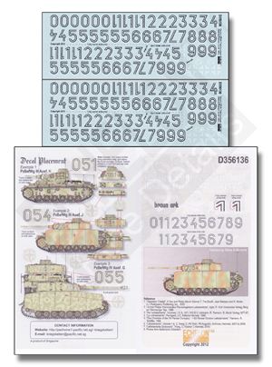 1/35 LSSAHの中戦車砲塔番号デカールセット-クルスク 1943