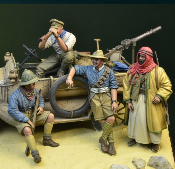 1/35 WWI. オーストラリア・ニュージーランド軍団 デザートパトロールクルー+装備品セット パレスチナ1917