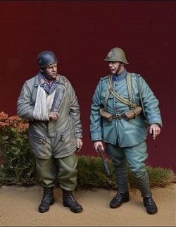 1/35 WWII オランダ陸軍歩兵と捕虜のドイツ降下猟兵 オランダ1940年 - ウインドウを閉じる