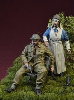 1/35 WWII ベルギー従軍看護婦と負傷したBEF兵士セット ベルギー1940年 - ウインドウを閉じる