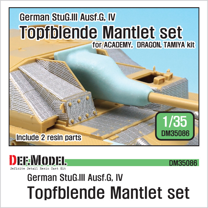 1/35 German StuG Topfblende Mantlet set (for Academy,Dragon,Tami