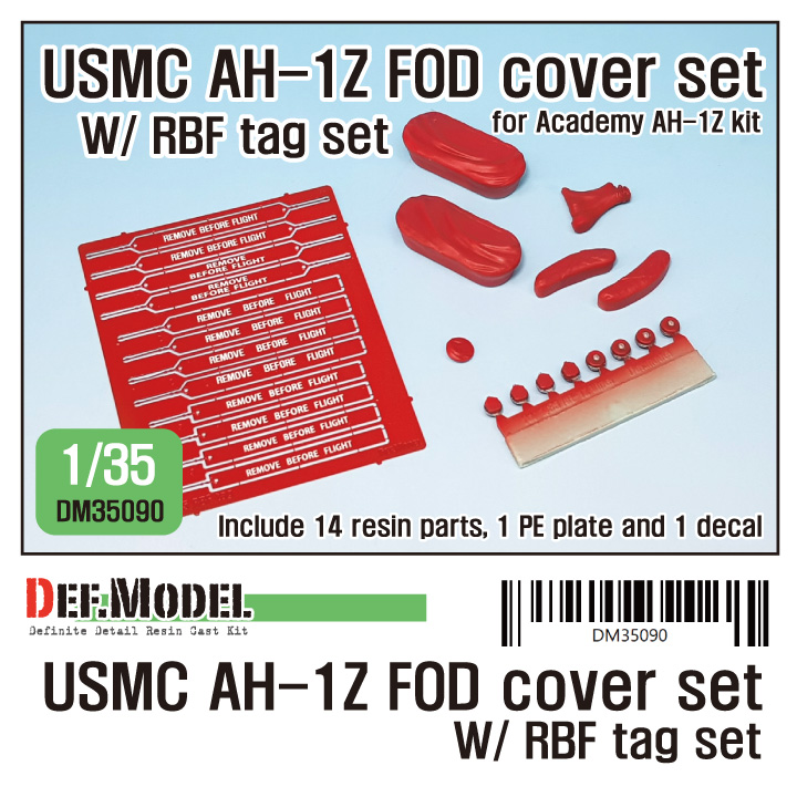 1/35 USMC AH-1Z FOD cover w/ RBF tag set(for AH-1Z Viper Academy - ウインドウを閉じる