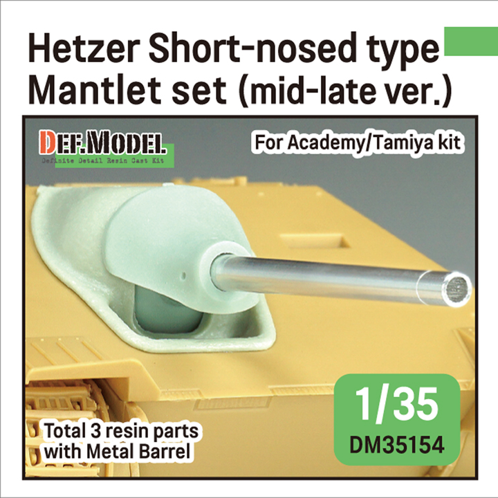 1/35 Hetzer Short-nosed type Mantlet set mid-late ver. (for Acad