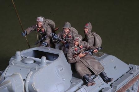 1/35 WWII Early war Russian tank rider set (4Fig.s)